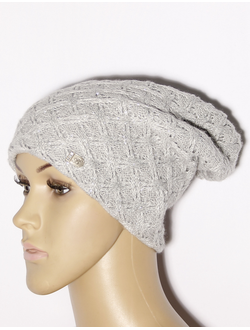 Екатеринбург. Шапка женская "Ажурная "11404  серая, голубая