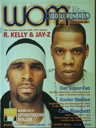 WOM Journal Magazine April 2002 R.Kelly, Jay-Z, Xavier Иностранные музыкальные журналы, Intpressshop