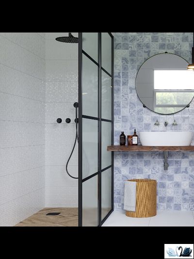 Плитка настенная Gracia Ceramica Folk blue square wall 02 25 х 60 см голубой мозаика