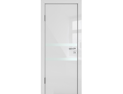 Глянцевая дверь GL13 серого цвета