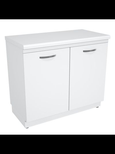 Тумба металлическая медицинская с полкой на подиуме ТМД-2.0