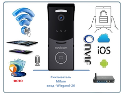 STRICT MR IP WIFI BLACK - IP вызывная панель 2.1 Мп со СКУД и WIFI, встроенный регистратор (фото) встроенный считыватель Mifare (Tuya/Smart Life)