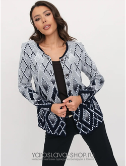 Модель: М-2900. Жакет полуприлегающего силуэта в серо-синем цвете