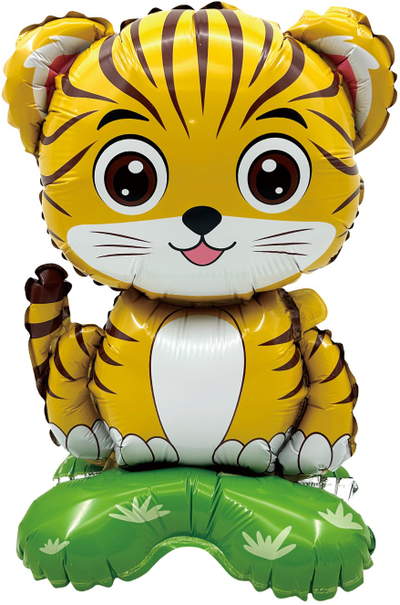 Шар 3D (23''/58 см) Фигура на подставке, Тигренок