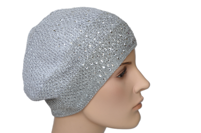 Серебристый серый головной убор италия