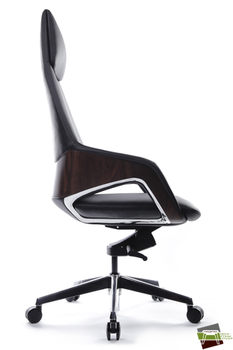 Кресло Aura FK005-A Чёрный (А8) натуральная кожа 68*68*122-128