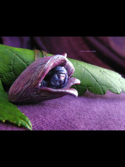 Волшебное кольцо с феей "Ночная Фея (Фея Цветов)" из коллекции необычных украшений Винсенто