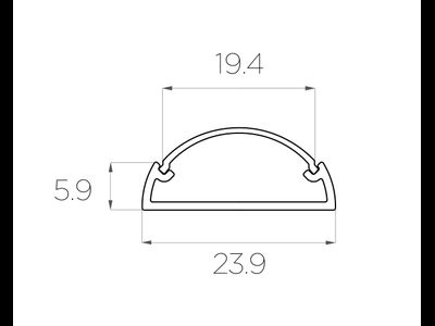 Алюминиевый профиль 4L-2406-S ANOD