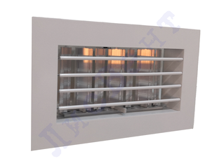 Однорядная решетка АМР 300x200 с регулятором расхода