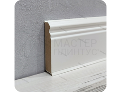 Напольный плинтус с мягким краем Dollken Hamburg Style, высота 80 мм. толщина 16 мм. цвет белый