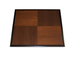 Walnut Veneer in Parquet Pattern with Ebony Stained Maple Wood Edge