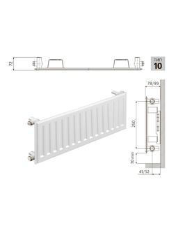 Cтальной панельный радиатор PRADO Classic 10х300х1800