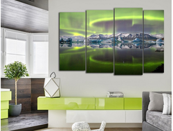 Модульная картина "Зеленое сияние"