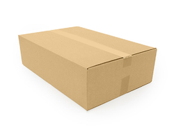 Гофроящик 330*330*45 для пиццы  из 3-х слойного гофрокартона белый