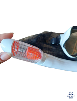 Маска для дайвинга с трубкой черно-белый Комплект