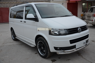 Защита переднего бампера d60/42 для Volkswagen T5 Caravella (2009-2015)