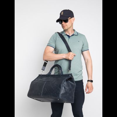 Кожаный саквояж Otranto Premium blue (арт. 4006-19)