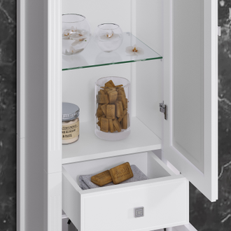 ПЕНАЛ ЛАУРА 45 БЕЛЫЙ БЕЗ ПАТИНЫ (ПЕТЛИ СПРАВА)