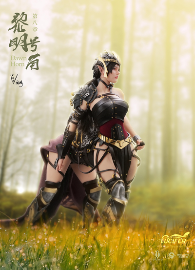 ПОСЛЕ ОБЗОРА - Эльфийка-кентавр - КОЛЛЕКЦИОННАЯ ФИГУРКА 1/6 Centaur Elf - Dawn Horn (LXF2309A) - LUCIFER
