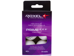 Мяч для настольного тенниса 3* Prime, 6 шт.