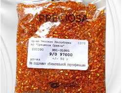 Бисер чешский preciosa рубка 9/0, оранжевая (97000), 50 грамм