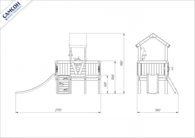 Детская игровая кровать-чердак ВЕНДИ