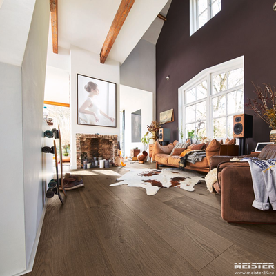 Паркетная доска Meister Дуб Рустик Оливково-серый 8511 HD400L