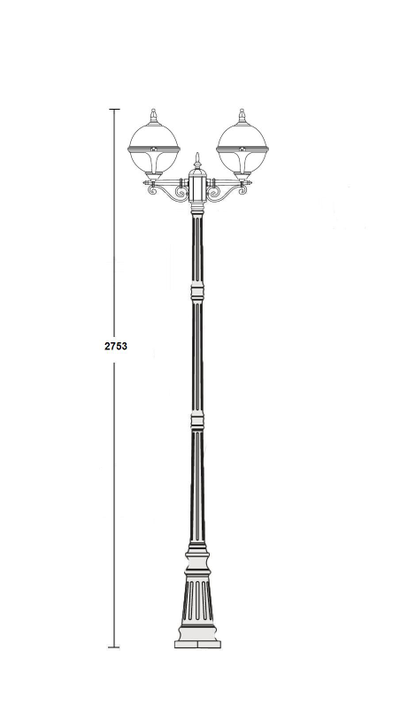 Садово-Парковый светильник шар VENA smoke 2