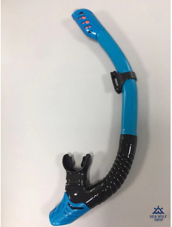 Трубка для дайвинга H.Wind С198 силикон сухая синяя-черный