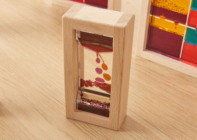 Деревянные сенсорные блоки с жидкостью с эффектом движения (10 штук)