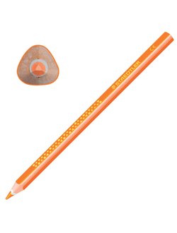 Карандаш цветной утолщенный STAEDTLER "Noris club", трехгранный, грифель 4 мм, оранжевый, 1284-4, 6 штук