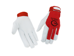 Перчатки со вставкой из козьей кожи