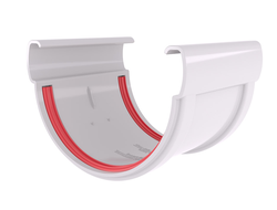 Соединитель желобов ПВХ Grand Line белый