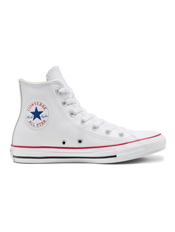 Кеды кожаные Converse Chuck Taylor All Star белые высокие