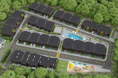 Таунхаусы с земельными участками и шикарной инфраструктурой, в рассрочку, в Батуми.