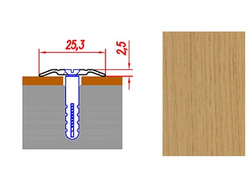 Стык 1350х25мм ясень П18.14 [51335]