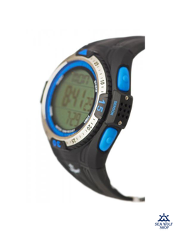 Часы-глубиномер подводные SARGAN "ВЕКТОР 100М" синие кнопки