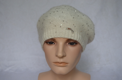 Итальянский тонкий белый берет Vizio фото