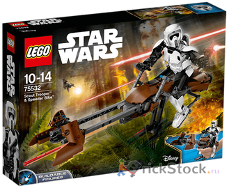 # 75532 Сборный Комплект «Штурмовик–Разведчик на Спидере» / “Scout Trooper & Speeder Bike” Buildable Action Set (2017)