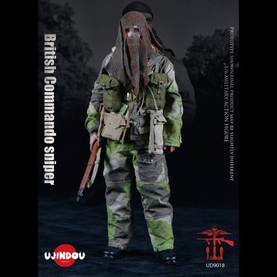 ТРЕСНУЛ УГОЛОК - Британский коммандо-снайпер времен Второй Мировой - КОЛЛЕКЦИОННАЯ ФИГУРКА 1/6 WWII British Commando Sniper 1944 (UD9018) - UJINDOU