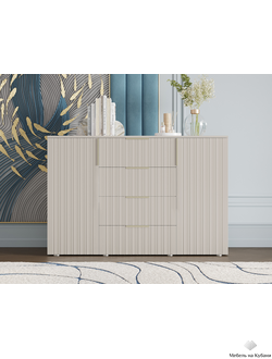 Тефия комод 2-ств с 4 ящиками 1400х450х930 Тефия / Софт Сантьяго