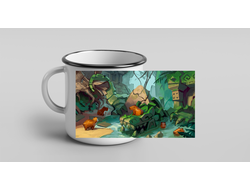 Кружка металлическая эмалированная Капибара, Kapibara-san №11