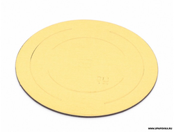 Подложка для торта, золото-белая, 28 см, 2,5 мм