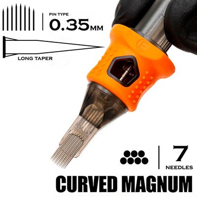 7 CMLT/0.35 Curved Magnum Long Taper - &quot;INKin EZ tattoo&quot;