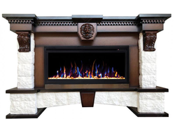 Линейный электрокамин Ричард BL с очагом Saphir 42