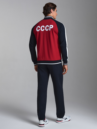 Спортивный костюм с символикой СССР , 11SKM-1745, темно-синий и красный