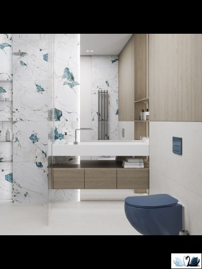 Унитаз Creavit Free FE320-11BM00E-0000 Basalt подвесной сине - серый купить в магазине Marysя