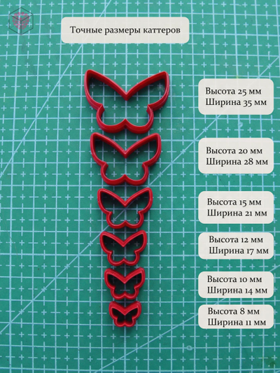 Набор мини каттеров "Бабочки №3"