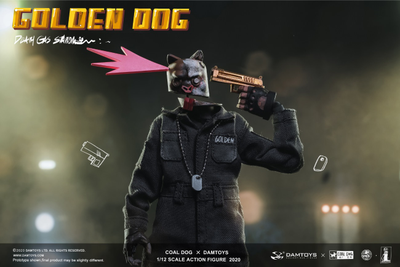 ПОМЯТА УПАКОВКА - Золотой Пёс - Коллекционная ФИГУРКА 1/12 scale GOLDEN DOG – Death Gas Station series (PES022) - Damtoys x Coal Dog