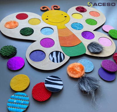 Тактильные дощечки “Бабочка” 16 пар